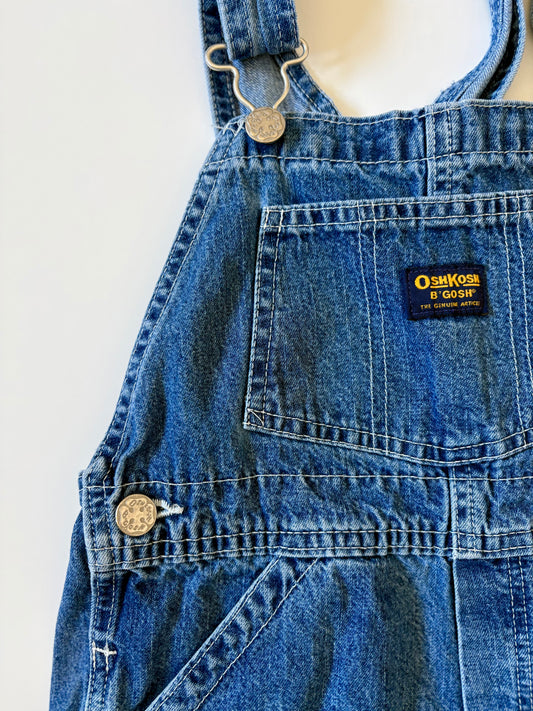 Vintage 90s Oshkosh Denim Shortalls Size 6