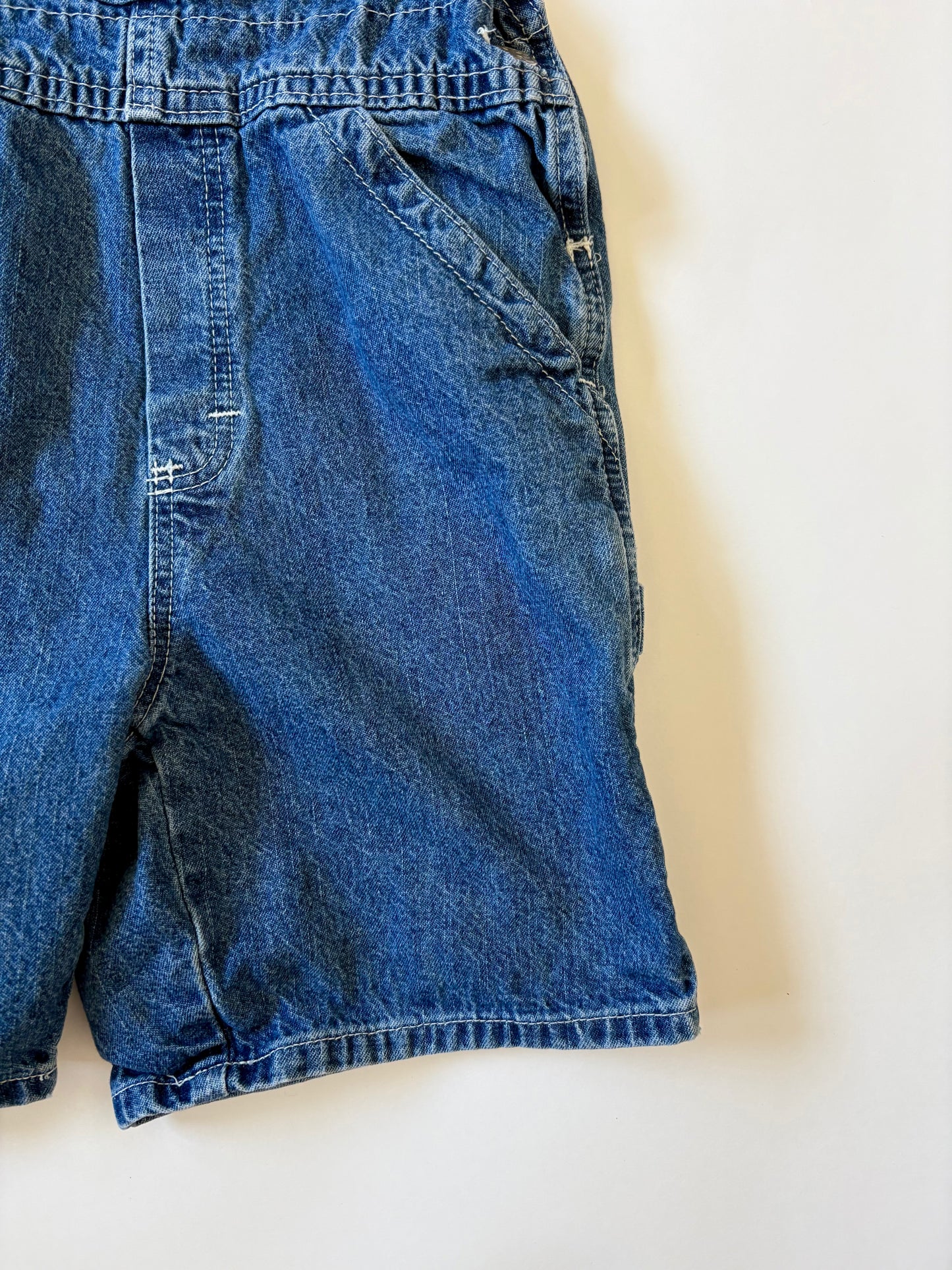 Vintage 90s Oshkosh Denim Shortalls Size 6
