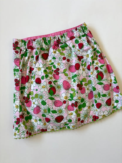 Vintage Hartstrings Strawberry Ric Rac Wrap Skirt Size 6