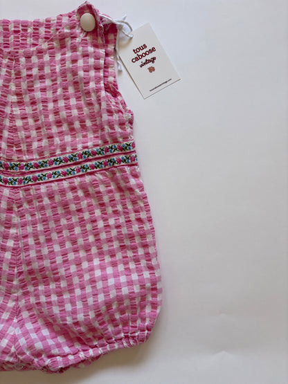 Vintage Handmade Gingham Bubble Size 2T