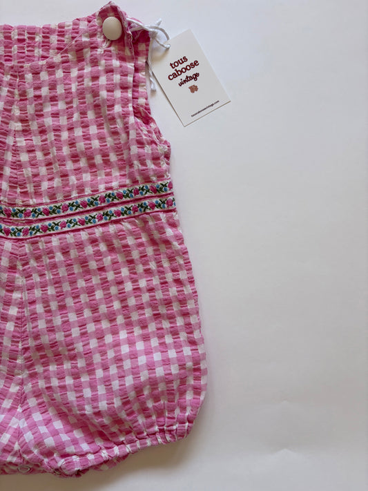 Vintage Handmade Gingham Bubble Size 2T